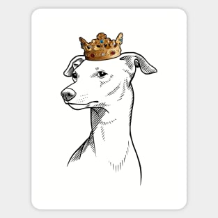 Italian Greyhound Dog King Queen Wearing Crown Sticker